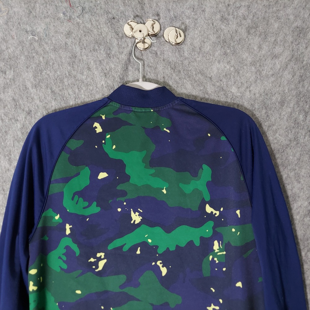 Adidas Kids Jacket XL Blue Camo Green Full Zip Primegreen 3 Stripes Athleisure - Picture 9 of 12